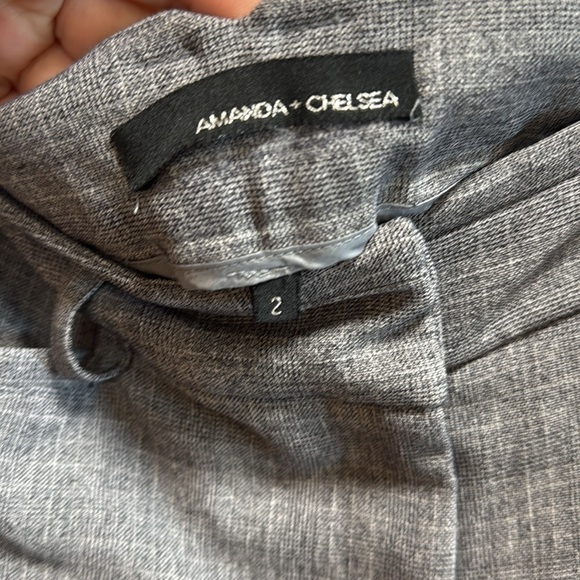 Amanda and Chelsea Straight Leg Plaid Gray Dress Pants size 2 - Picture 4 of 8